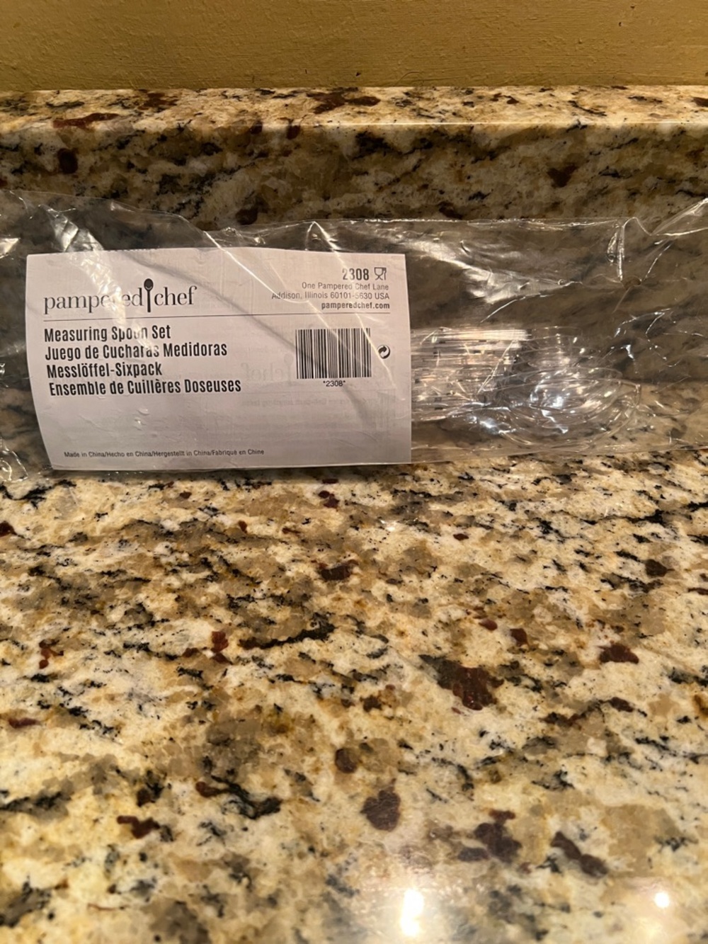 Pampered Chef Clear Measuring Spoon Set